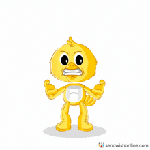 a cartoon of a yellow duck with the words " i 'm feeling kind of nervousness "