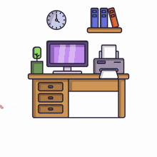 a cartoon of a man doing a yoga pose in an office chair