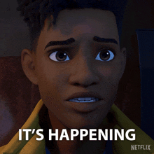 a cartoon character says it 's happening on a netflix ad
