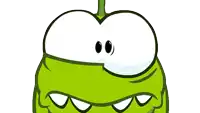a green cartoon character with a big mouth