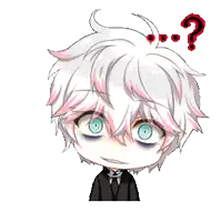 a cartoon character with a question mark on his head