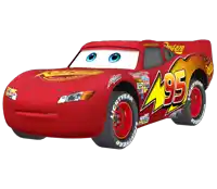 a red lightning mcqueen racing car from the movie cars