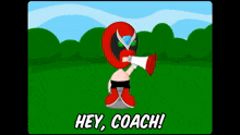a cartoon character holding a megaphone with the words i was n't trying to fade you below him