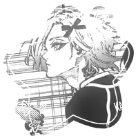 a black and white drawing of a girl with ka written on the bottom