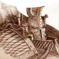 a drawing of a knight with a helmet that says ' a ' on it