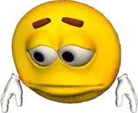 a yellow smiley face with a sad look on it 's face