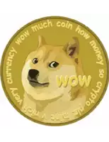 a coin with a dog on it that says wow on it