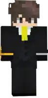 a minecraft character wearing a suit and tie